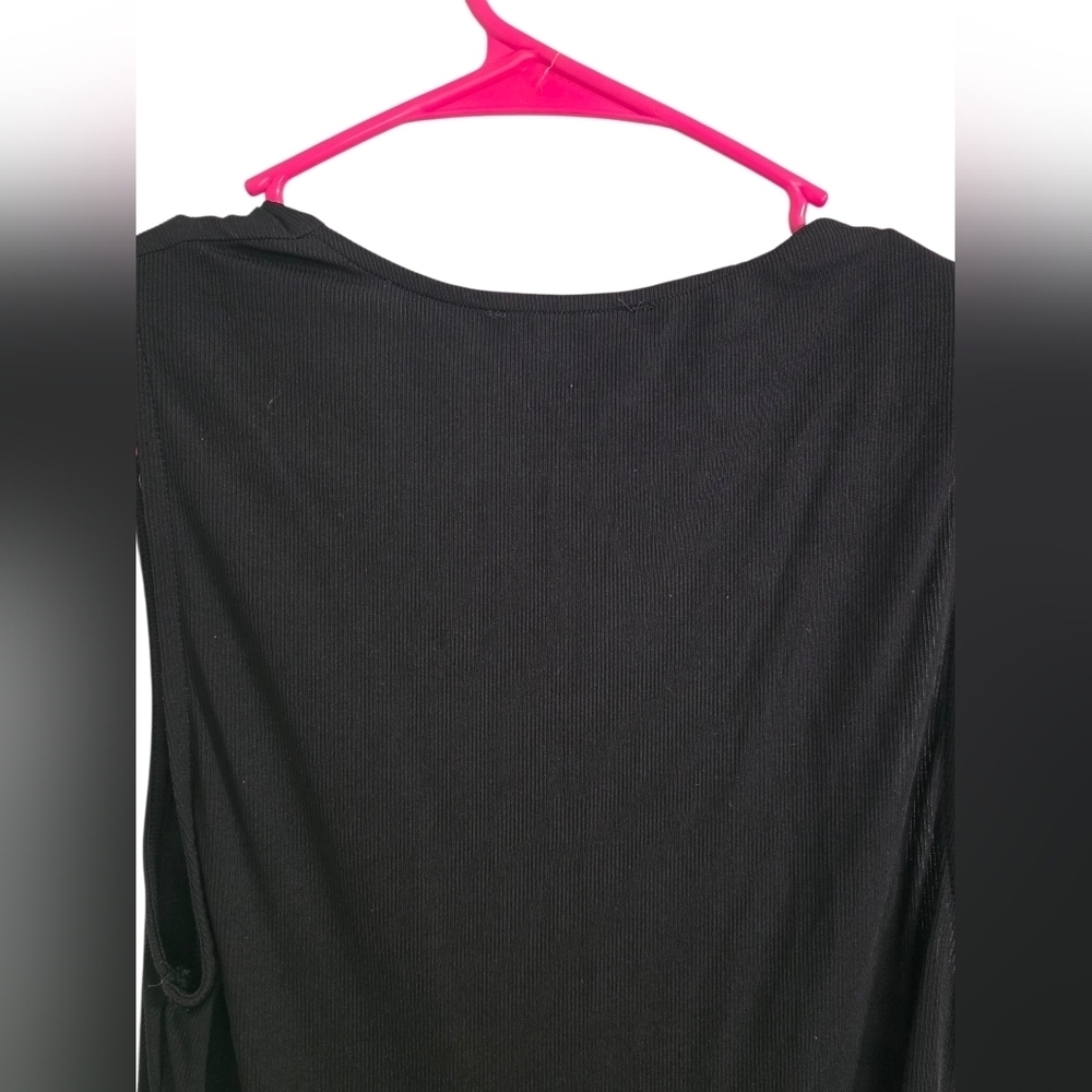 Lulus Black Twist-front Sleeveless Bodysuit Size Medium - Picture 5 of 10
